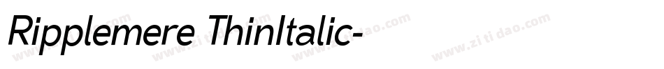 Ripplemere ThinItalic字体转换